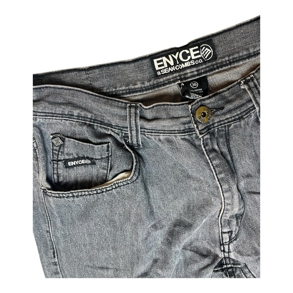 Enyce Sean Combs Co Mens Jeans Size 36Wx30L Charcoal Gray Denim Pants - Picture 3 of 9